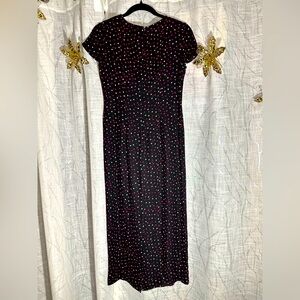 Elegant Silk Black Polka Dot Dress by Petite Sophisticate Sise 0 EUC